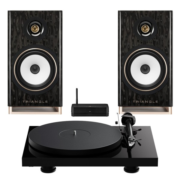 Triangle Capella Speakers and Pro-Ject Debut Evo 2 Turntable Hi-Fi Bundle, Black Star