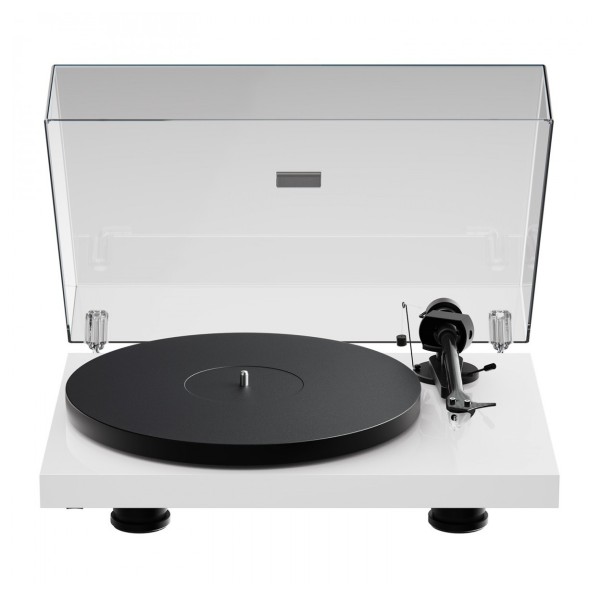 Pro-Ject Debut Evo 2 Turntable, White Gloss - lid 