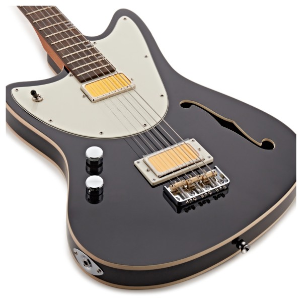 Hartwood Drifter Left-Handed Baritone Electric Guitar, Black