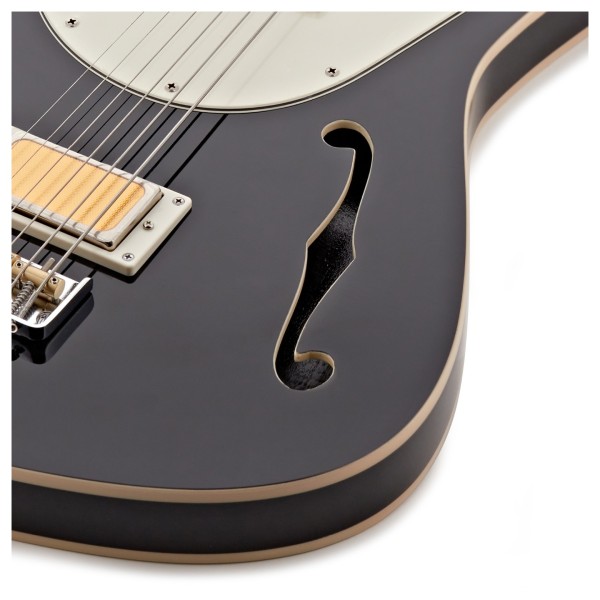 Hartwood Drifter Left-Handed Baritone Electric Guitar, Black