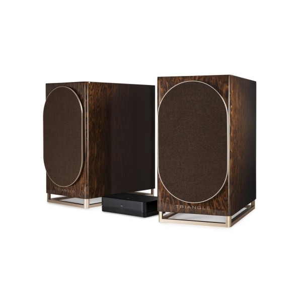 Triangle Capella Wi-Fi and Bluetooth Speaker System, Nebula Brown - grille 