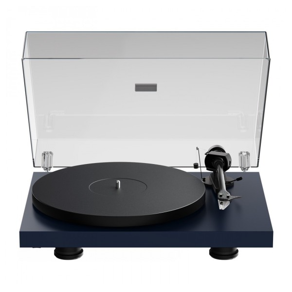 Pro-Ject Debut Evo 2 Turntable, Steel Blue Satin - lid 