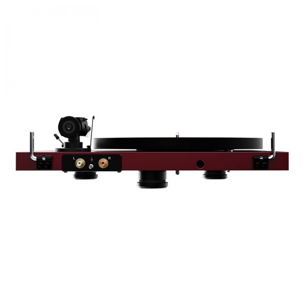 Pro-Ject Debut Evo 2 Turntable, Black Gloss - rear 