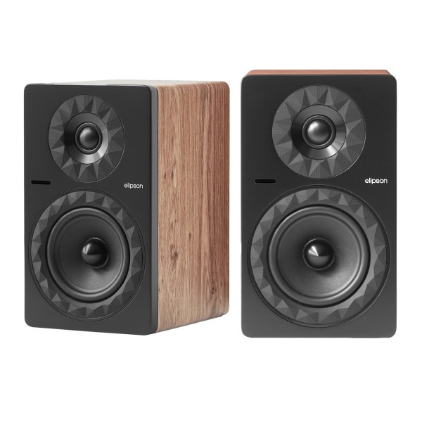 Elipson Prestige Facet II 6 BT Active Speakers (Pair), Walnut/Matte Black - main 