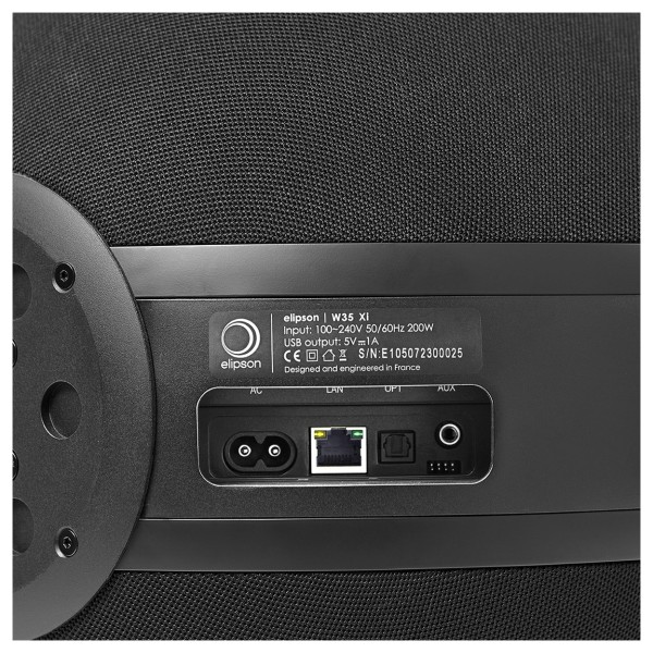 Elipson W35 Xi Wireless Speaker, Black - connections