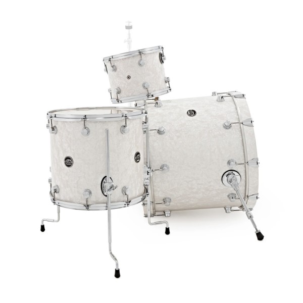 DW Drums Performance Series 22" 4 Piece Shell Pack, White Marine
