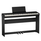Roland FP-40 Digital Piano with Wood Frame Stand and Triple Pedal Unit, Black