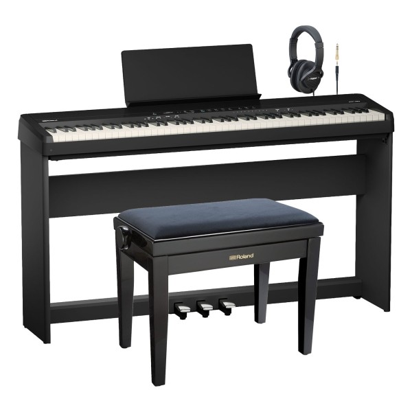 Roland FP-40 Home Piano Premium Bundle, Black BOM