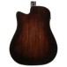 Ibanez AAD361CE-TKR, Trans Black High Gloss / Bourbon Burst High Gloss - back of body
