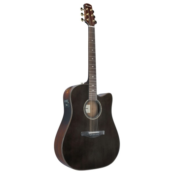 Ibanez AAD361CE-TKR, Trans Black High Gloss / Bourbon Burst High Gloss - side view