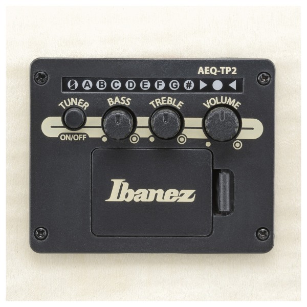 Ibanez AAD371E-ATW, Antique White High Gloss - preamp controls