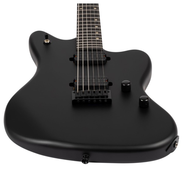 Spira Guitars J-400 MBK, Satin Black - lower bout