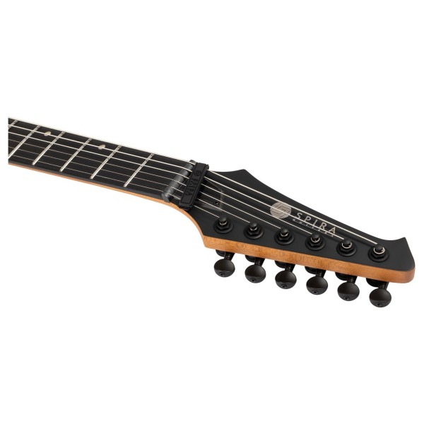 Spira Guitars J-400 MBK, Satin Black - headstock