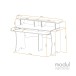 modul 3-Tier Pro Audio 8U Studio Desk, Black