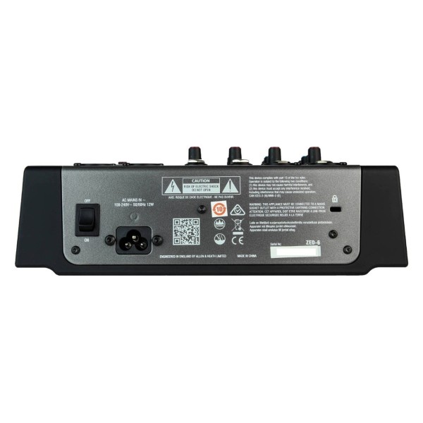 Allen & Heath ZED-6 Compact Mixer - Rear