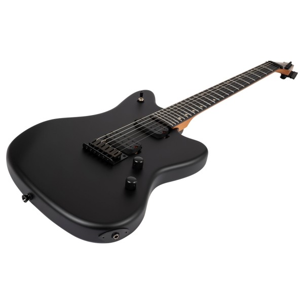 Spira Guitars J-400 Baritone MBK, Satin Black - angled shot