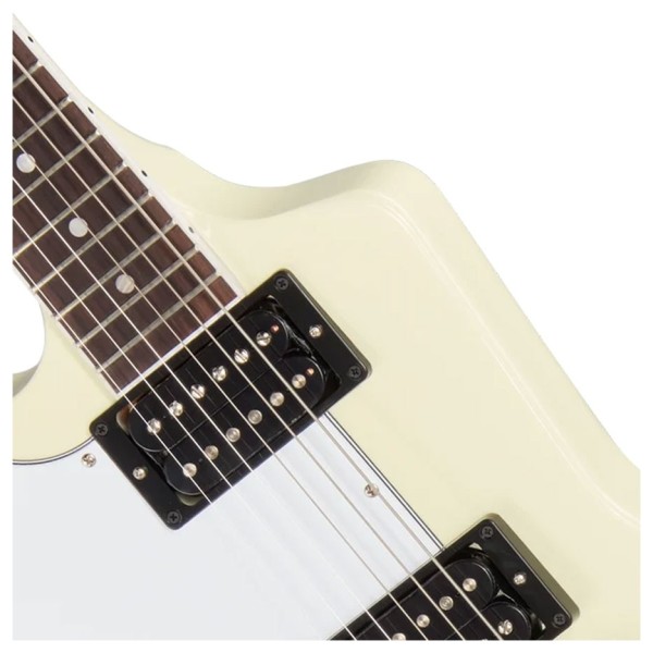 Gibson 70s Explorer Left Handed, Classic White - upper frets