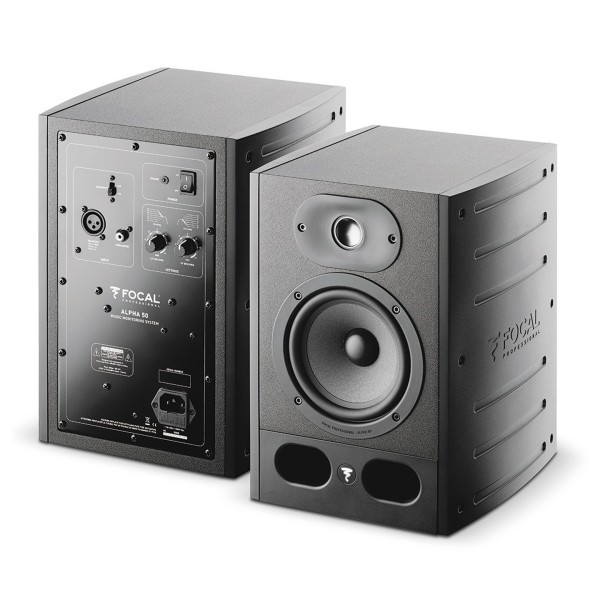Focal Alpha 50 Active Studio Monitor (Single) - Front & Back