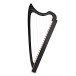 19 String Gothic Harp by Gear4music, Black