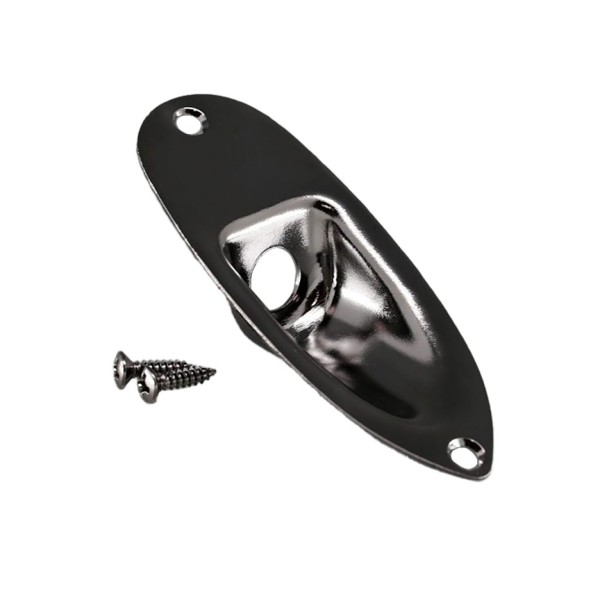 Gotoh JCS-1 S-Type Guitar Input Jack Plate, Cosmo Black