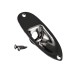 Gotoh JCS-1 S-Type Guitar Input Jack Plate, Cosmo Black