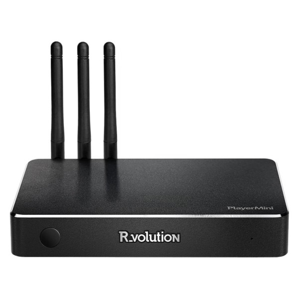 R_volution PlayerMini Compact 4K UHD Set-Top Box - antennae 