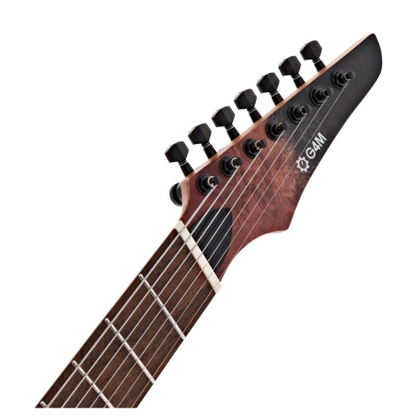 G4M 529 Fanned Fret 7-String Electric Guitar, Grey Tide Fade