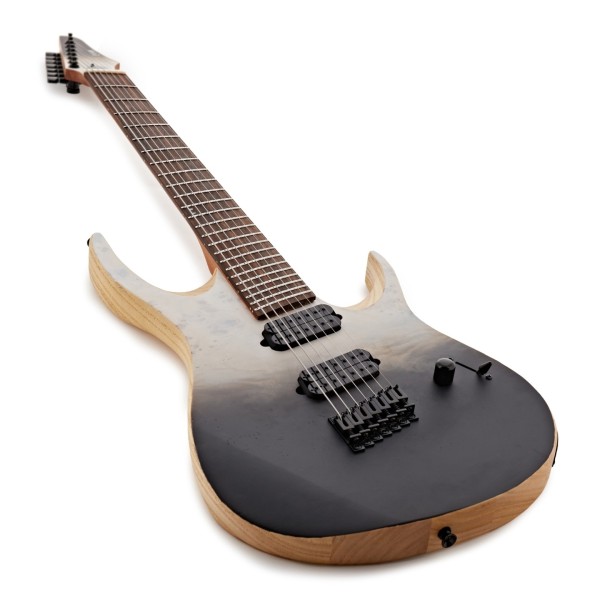 G4M 529 Fanned Fret 7-String Electric Guitar, White Fade