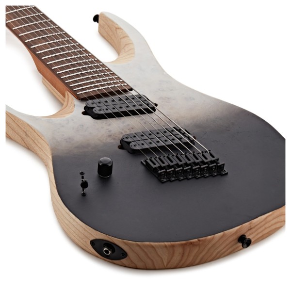 G4M 529 Left Handed Fanned Fret 8-String Electric Guitar, White Fade