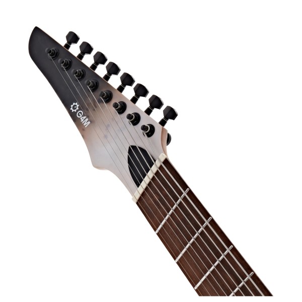 G4M 529 Left Handed Fanned Fret 8-String Electric Guitar, White Fade