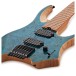 G4M 529 7-String Headless Electric Guitar, Trans Blue
