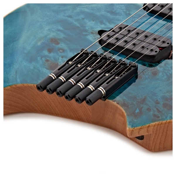 G4M 529 Headless Electric Guitar, Trans Blue