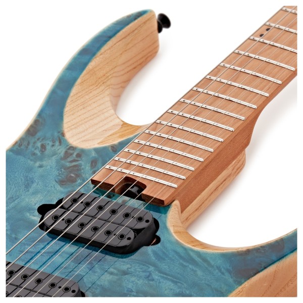 G4M 529 Headless Electric Guitar, Trans Blue
