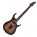 G4M 529 Standard Electric Guitar, Black Burl Burst