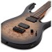 G4M 529 Electric Guitar, 7-String, Black Burl Burst