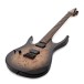 G4M 529 Left Handed Electric Guitar, Black Burl Burst