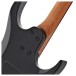 G4M 529 Left Handed Electric Guitar, Black Burl Burst