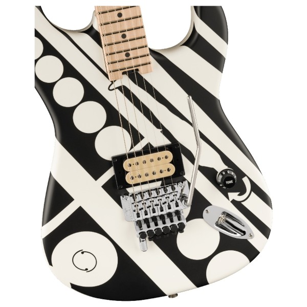 EVH LTD ED Striped Series Circles Satin Finish with Gig Bag