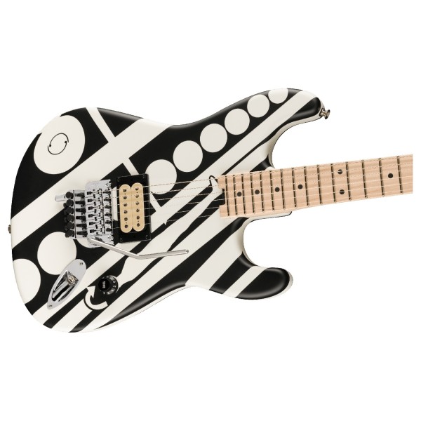 EVH LTD ED Striped Series Circles Satin Finish with Gig Bag