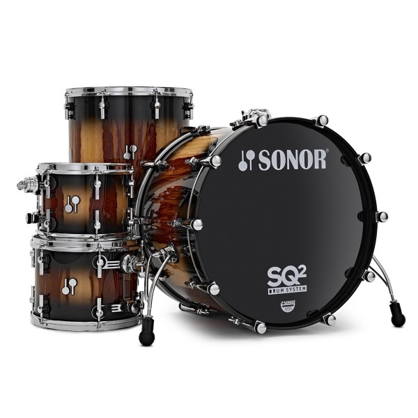 Sonor SQ2 22'' 4pc Shell Pack, African Marble Black Burst