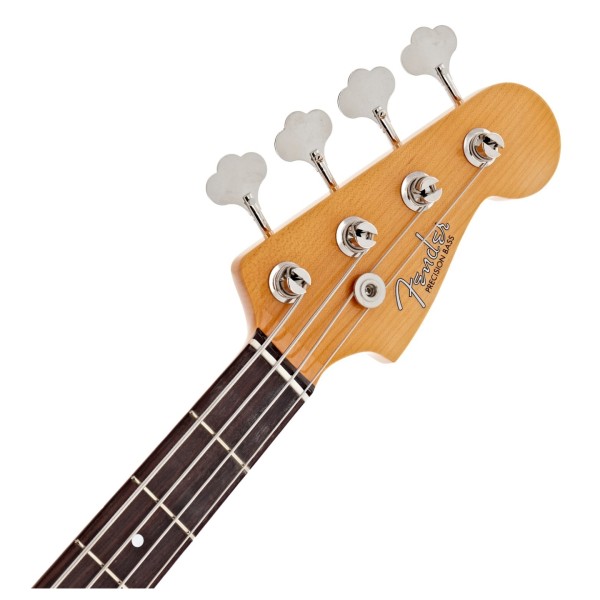 Fender Custom Shop 2026 Collection Time Machine Series '65 Precision Bass LCC, S Aged Violin Burst - headstock
