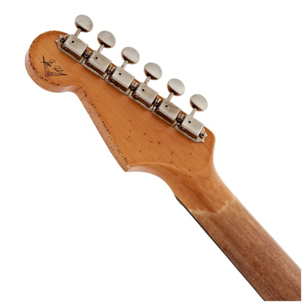 Fender Custom Shop Master Built by Greg Fessler 60s Strat Relic, Chocolate 3TSB - back of headstock