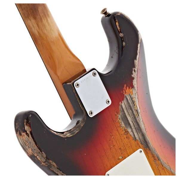 Fender Custom Shop Master Built by Greg Fessler 60s Strat Relic, Chocolate 3TSB - neck joint