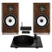 Triangle Capella Speakers and Lunar 1 Turntable Hi-Fi Bundle, Nebula Brown