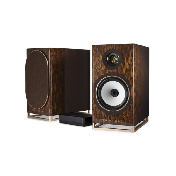 Triangle Capella Wi-Fi and Bluetooth Speaker System, Nebula Brown- one grille 