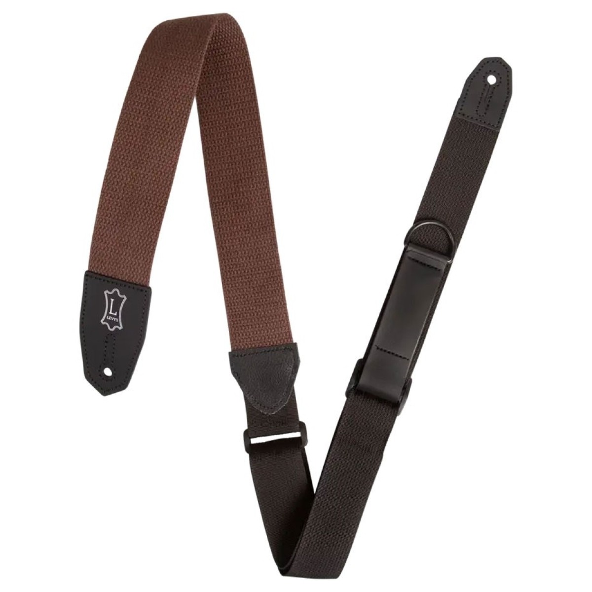 Levys Right Height 2" Cotton Guitar Strap Brown
