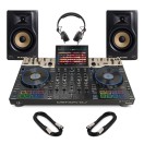 Denon DJ Prime 4 G2, diffusori M-Audio Forty Sixty e bundle cuffie Sennheiser HD25
