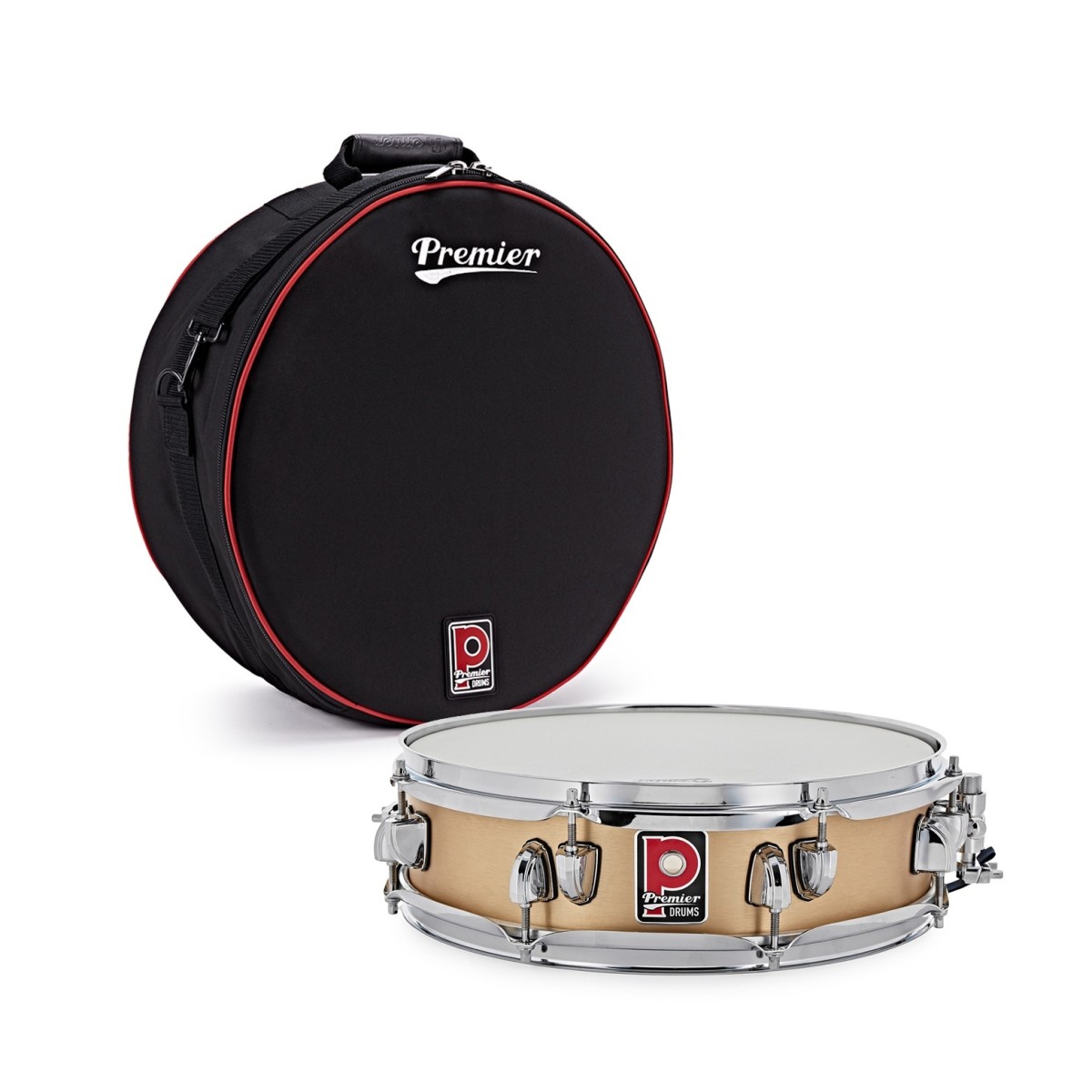 Premier Artist 14" x 4" Brass Snare Drum Brushed Brass & Soft Case