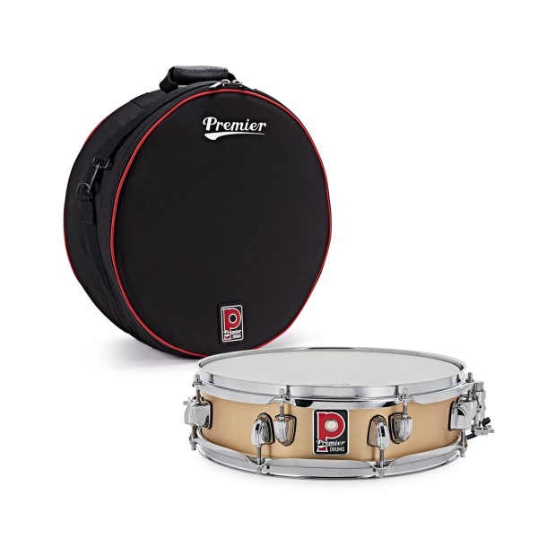 Premier Artist 14" x 4" Brass Snare Drum, Brushed Brass & Soft Case