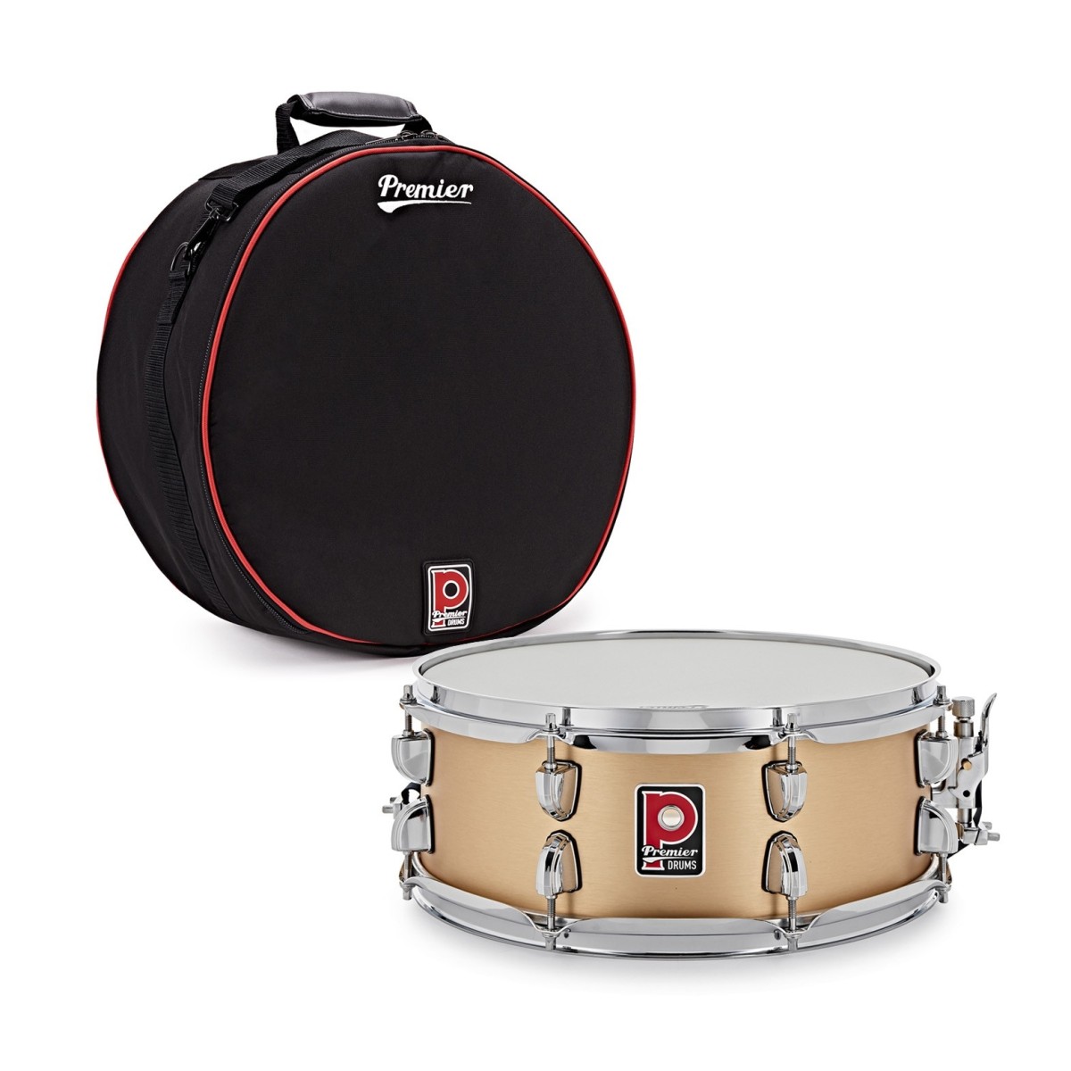Premier Artist 14" x 5.5" Brass Snare Drum Brushed Brass & Soft Case